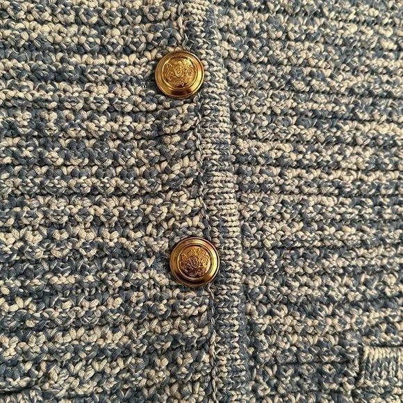 NEW Ba&sh Bash Guspa Cardigan Jacket in  Blue Crochet | size 1 / S - Picture 11 of 12